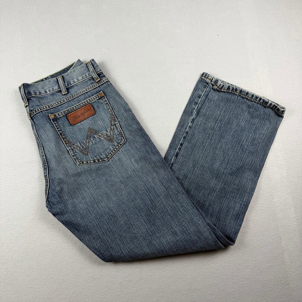 Wrangler Retro Slim Straight Jeans 34x32 Light Wash